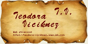 Teodora Viciknez vizit kartica